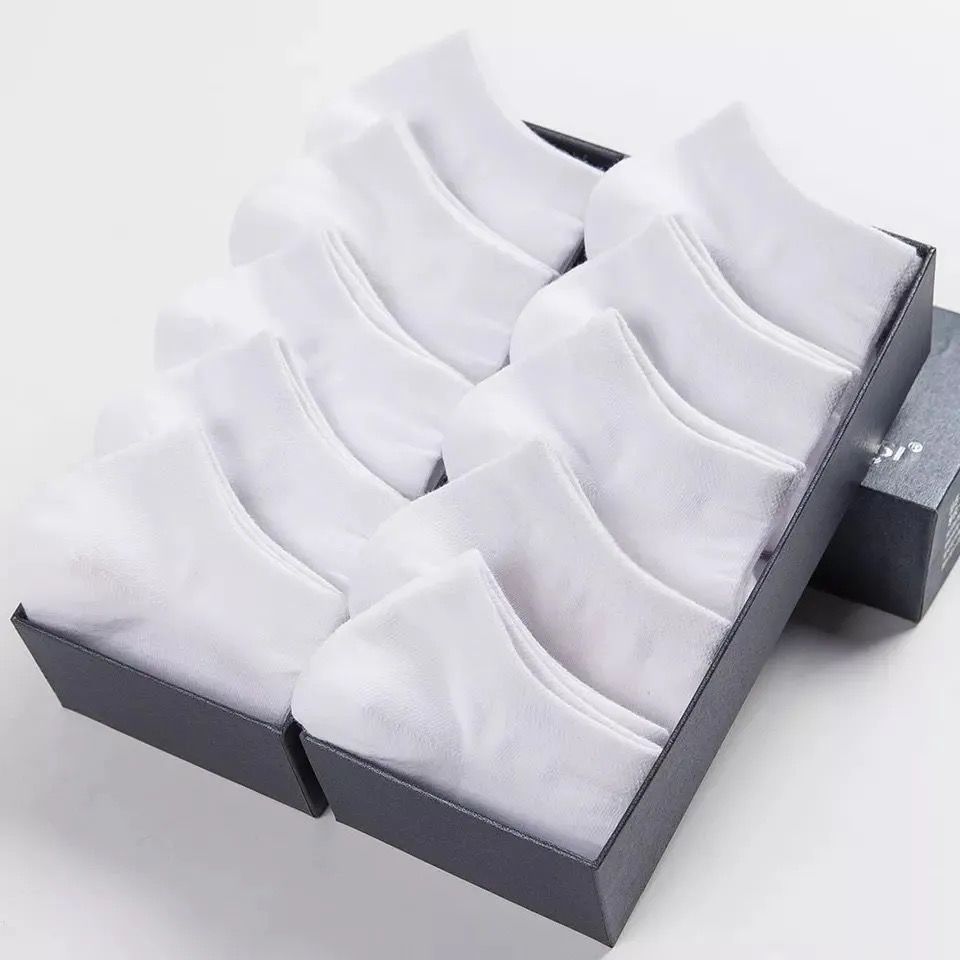 5 Pairs/Lot Low Cut Men Socks Solid Color Black White Gray Breathable Cotton Sports Socks Male Short Socks Women Men