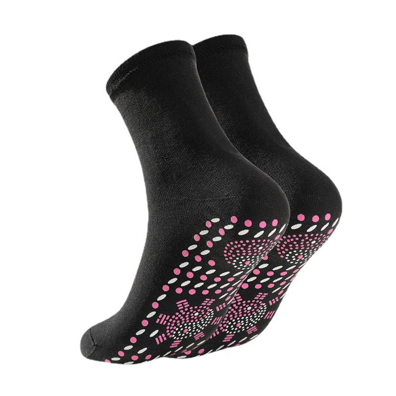 Tourmaline acupressure self-heating shaping socks